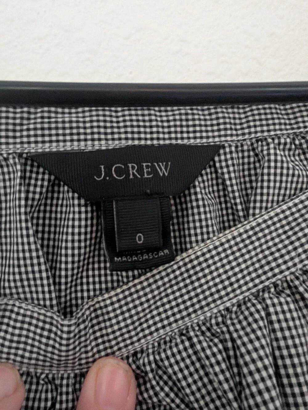 J. Crew Gray Square-Neck Puff Sleeve Blouse